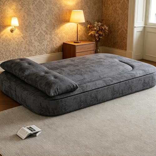 Sofá de dos plazas de nube gris ideal para leer en salones modernos 6