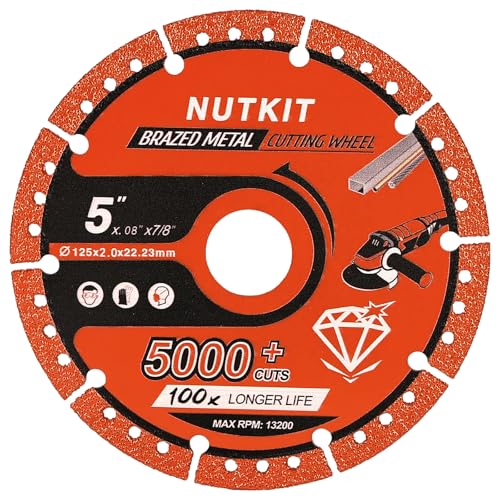 Disco de Diamante 125mm, Disco de Corte de Diamante Universal, Disco Diamante Extrafino,para Porcelana, Albañilería, Madera, Plástico, Mármol y Metal Corte,1pc