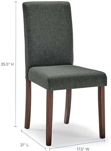 Miniatura 3 de Modway Prosper - Juego de 2 sillas auxiliares tapizadas de tela para comedor, color gris Gris,Azul