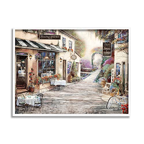 Image of 'Traditional Village City Architecture'| Framed Giclee Art | Stupell Industries | White, 20 x 16 Inches, Easy to Hang and Sturdy, Made in USA, by Ruane Manning