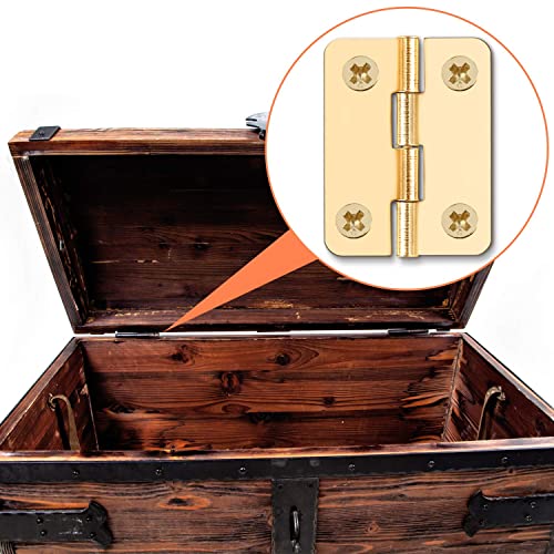 Hicarer 60 Pieces Small Hinges Retro Decorative Mini Hinges And 300 Pieces 7 Mm Micro Tiny Screws With Storage Box For Dollhouse Door Cabinet Crafts Wooden Jewelry Box Outdoor Decor, 2 Sizes (Silver) #TOP2