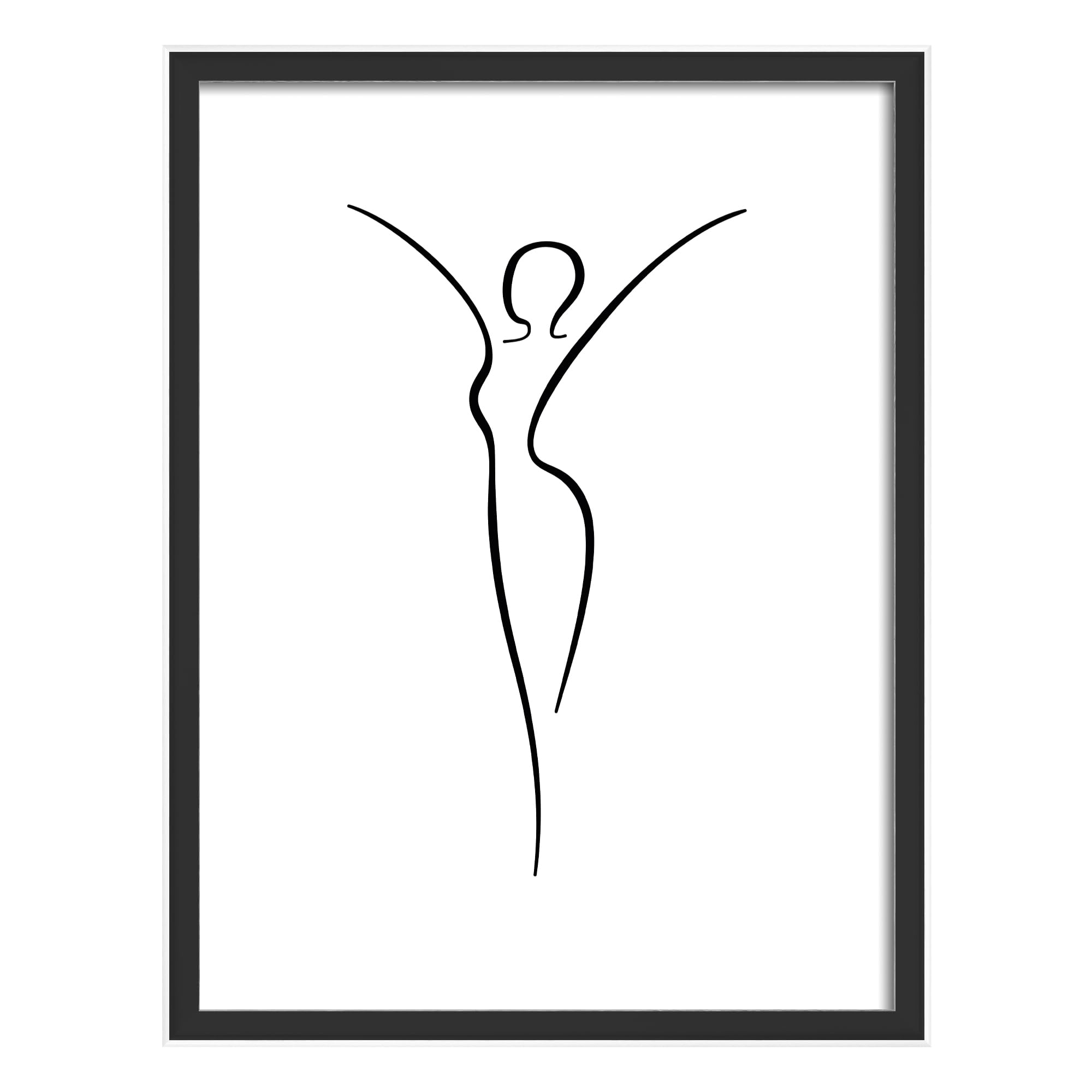 walther design Silhouette NW050B Wooden Picture Frame 40 x 50 cm Black