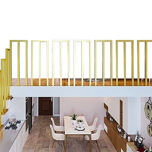 Barandillas de metal dorado para escaleras, barandillas de seguridad para interiores y exteriores, pasos, áticos y entradas, protección para escaleras y aterrizajes