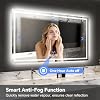LED Bathroom Mirror 28x60 Inch Anti-Fog Bathroom Mirror with Lights, Wall Mounted Lighted Vanity Mirrors, Dimmable, Backlit + Front Lit, Smart Bathroom Vanity Mirror with 3 Colors Temperature