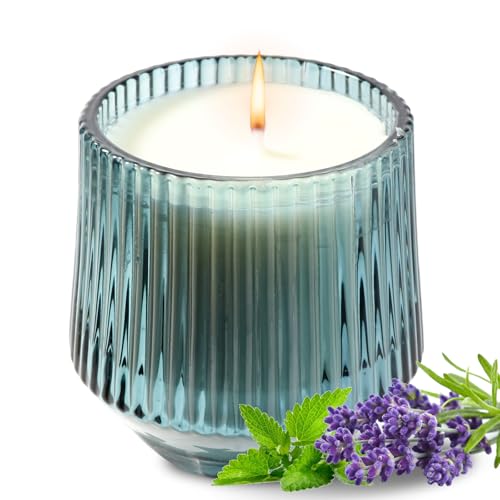 PPIFAS Lavender Sage Citrus & Herbal Vetiver Juniper Scented Candles Gifts for Women & Mom, Sage Floral Candles for Home, Christmas, House Warming Present, Natural Soy Wax Aromatherapy Candle