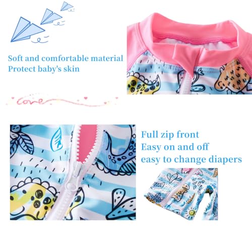 Image of UMELOK Baby Girl One Piece Swimsuit Infant Rash Guard Bathing Suit