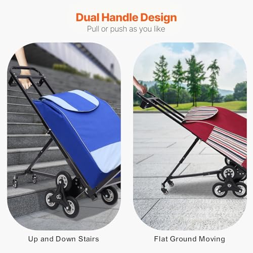 Carretilla para escaleras con 8 ruedas y mango telescópico miniatura 3