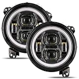 VI9000 9 Inch Round LED Headlights DOT Approved Hi/Lo Beam with DRL & Amber Turn Signal, Compatible with Jeep Wrangler JL/JLU Unlimited & Gladiator JT 2018–2025 (Halogen Models)