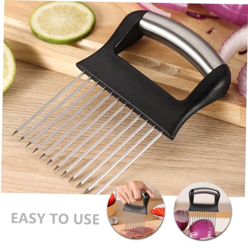 Sujeta Cebolla de Acero Inoxidable con Mango Antideslizante miniatura 3