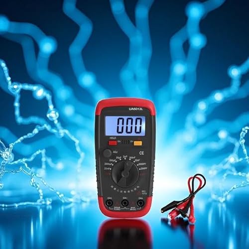 Capacitance Tester, Kondensator Messgerät, Digital Kapazitäts Messgerät Kondensatortester 0.1pF-20000uF mit LCD Hintergrundbeleuchtung und Halterung