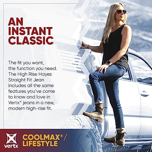 Vertx Hayes Womens Tactical Jeans, High Rise Stretch, Slim-Straight Fit Outdoor Work Pants for CCW2