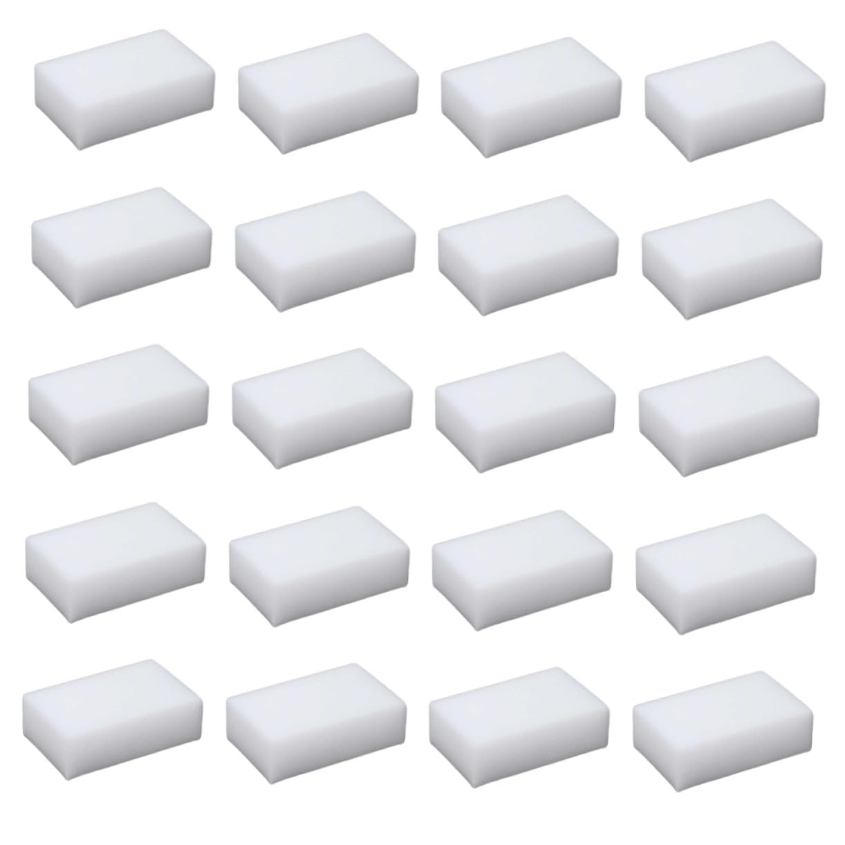 20 pièces Lot de Éponges de Nettoyage Multi-usages pour Cuisine et Salle de Bain Éponges Récurantes Blanches Non Abrasives Outils Écologiques pour Vaisselle et Surfaces Délicates