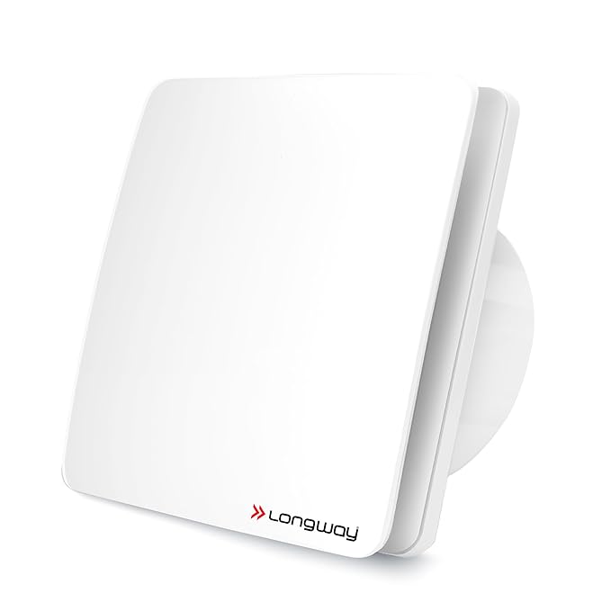 LONGWAY FreshX 6 Inch 150 mm Energy Efficient Exhaust Fan | High Speed Powerful Motor | Noiseless Operation | Rust Proof | Suitable for Bathroom, Kitchen, Office (White)
