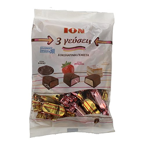ION MINI CHOCOLATES 3 FLAVOURS STRAWBERY ,COCOA,MILFEIG FILLING 270g