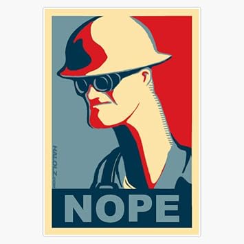 Team Fortress 2 - Engineer Nope Sticker Vinyl Bumper Sticker Decal Waterproof 5"