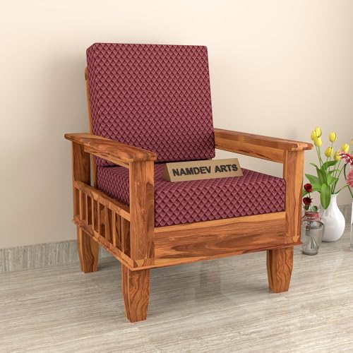 Namdev Art's Sofa Foam Cushions in Velvet with Zip Cover (Seat - 22"x21"x4" Back Rest -18"x21"x4") |Density:- 32 Foam | Warm and Decent Visual | Stretchy Soft Velvet Fabric (Pink)