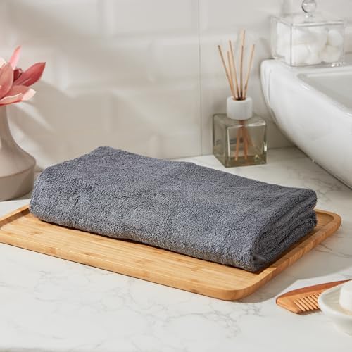 amazon basics Bamboo Cotton Bath Towel | 600 GSM | Ultra-Absorben...