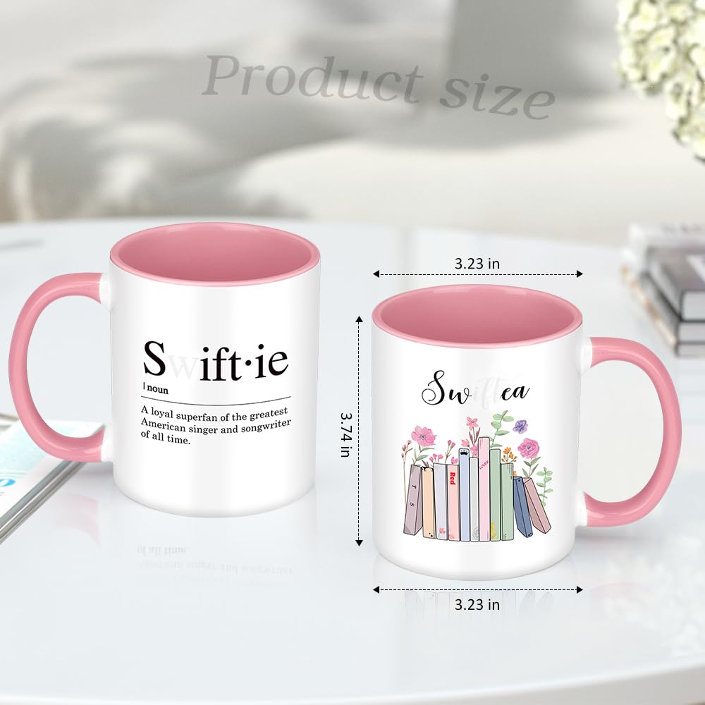 SpecialMe® Mok muziekfan Swiftea cadeau gepersonaliseerd met naam Best of Album cadeau-idee vriendin collega familie wit standaard