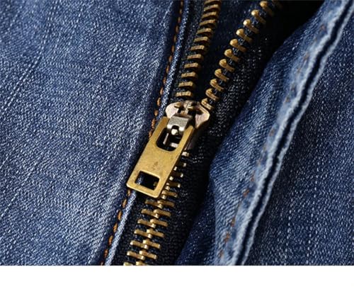 Mens Spring Business Casual Straight Slim Fitness Elastic Gentleman Trousers Cowboys Jean Hombre2