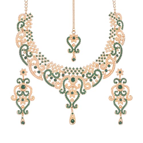 Touchstone Indian jewelry sets for women wedding bridal gold necklace