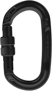 Singing Rock 422166 Screw Gate Oval Oxy Carabiner, Black