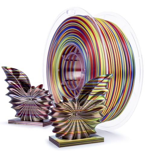 ZIRO Dynamic Color Change PLA, for 3D Printing, 1KG Spool, Firework Stripes