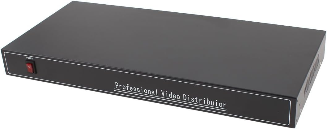 Metal Rectangle BNC 8-in 24-out Video Splitter Distributor Amplifier