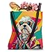 Lhasa Apso Dog Fashion Cute Colorful Pop Art Tote Bag