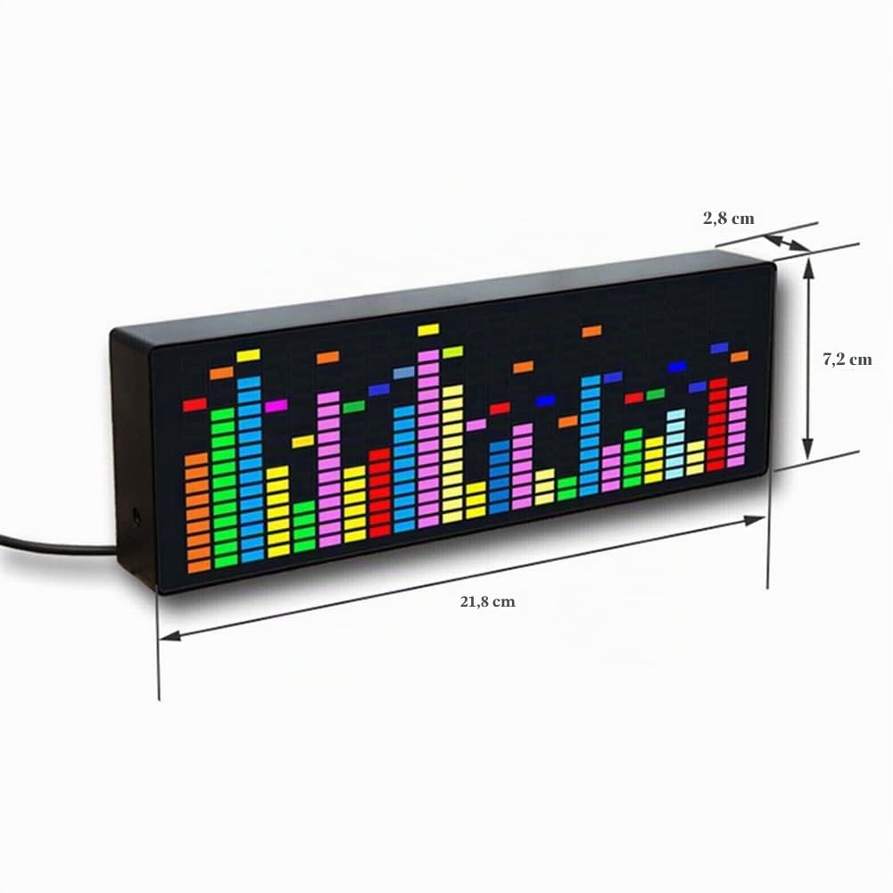 Indicador LED de Espectro de música, analizador de indicador de medidor VU, Luces de Ritmo de conexión de Audio, Pantalla de Nivel de Audio RGB, Tablero de amplificación de Amplificador, dispositi