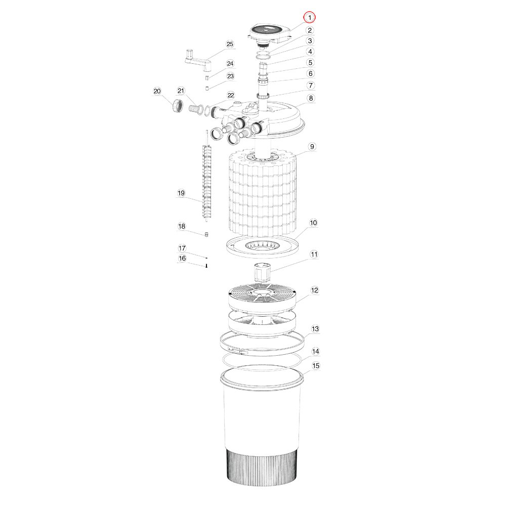 SunSun CPF-30000 Filtre bassin pression Pièce détachée Unité raccordement électrique Jardin