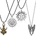Supernatural Necklace, YGDZ 4 Pack Dean Winchester Mask Pendant Two-Sided Supernatural Necklace Merchandise