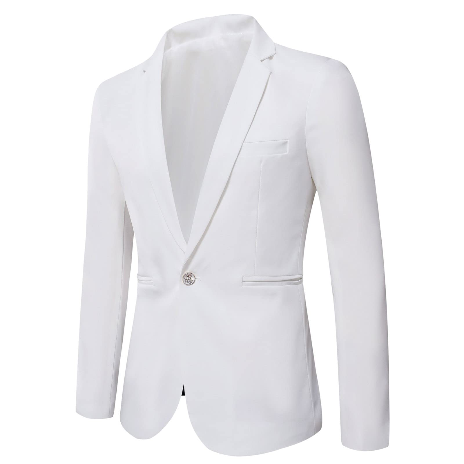 Blazer casual da uomo slim fit blazer casual da uomo giacca tinta unita giacca da smoking classica giacche quotidiane cappotti eleganti comodi blazer su misura con bottone singolo