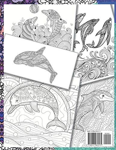 Zen Dolphin - Adult Coloring Book