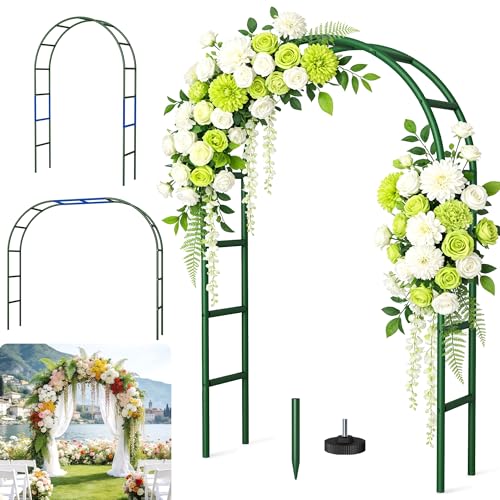 Fecita Thickened Rustproof Garden Arch Metal Trellis for Climbing Plants