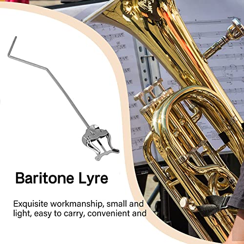 image for TUOREN 3/4 Vertical Keys Euphonium Marching Clamp-On Silver Metal Plat