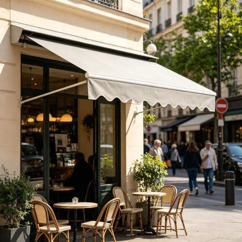 Cubierta toldo retráctil para acondicionar terrazas de locales comerciales y patios 3