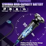 TRANSFORMERS Electric Shavers for Men, 3D Floating Cutter Electric Razor, 1200mAh Battery, LED Display, IPX7 Waterproof,Beard Trimmer for Sensitive Skin, Pop-up Pruner Razors for Men - Image 5