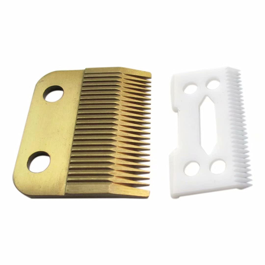 eStarpro New Professional Adjustable Replacement Blades Set #1006-30-15-10 for Wahl 8504 Hair Clippers Gold