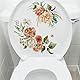 Cachpib WC Aufkleber WC Blumen Blätter Aufkleber WC Sitz Aufkleber Badezimmer Wandaufkleber WC-Deckelaufkleber Aufkleber Toilettendeckel für Badezimmer Dekorationen (20 x 30 cm), MT23023