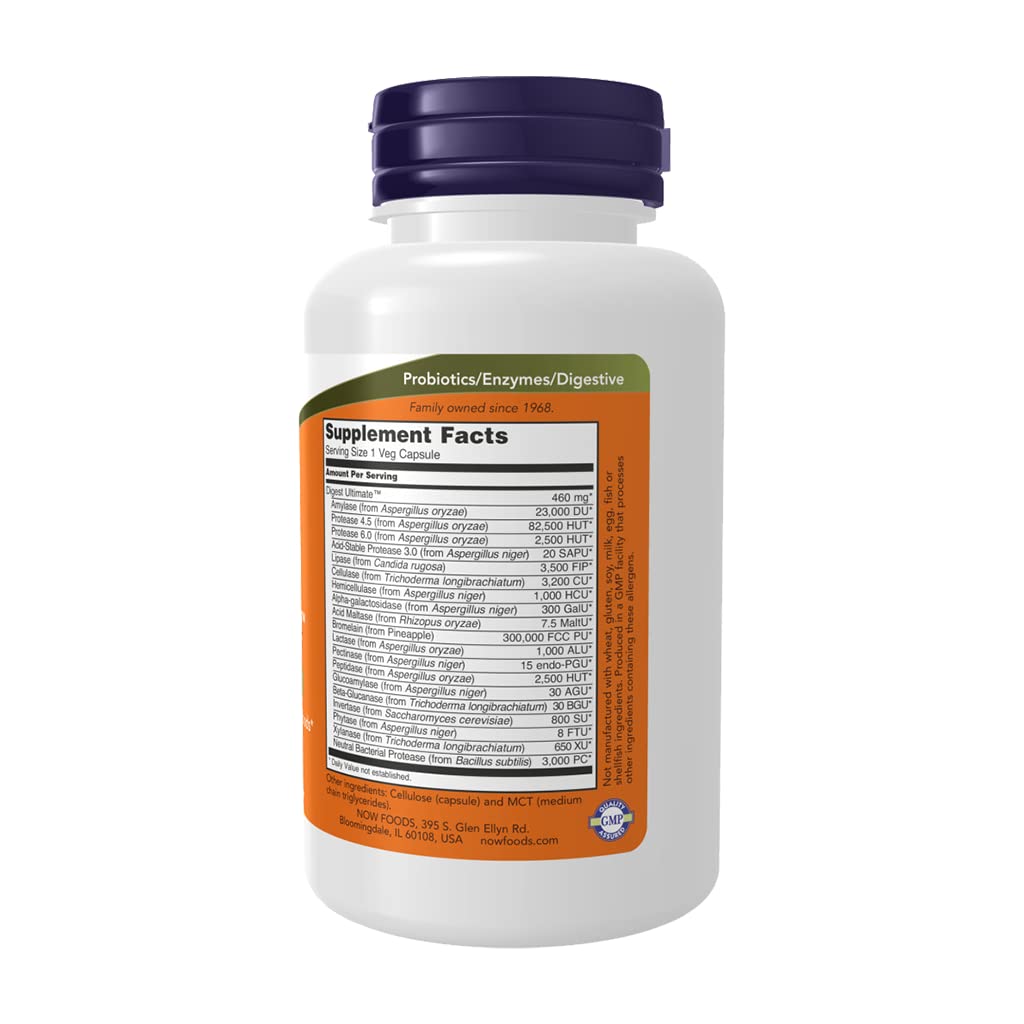 NOW Digest Ultimate Supporta La Digestione Sana 120 Veg Capsule - 120 g