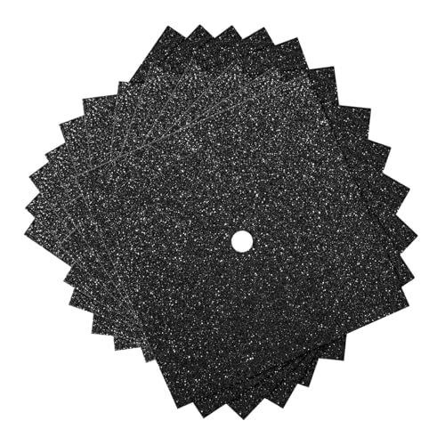 Harilla 12 Piezas de Papel de Construcción 98 X 98 Kit de Decoraciones de Tapa de Bricolaje de Bricolaje Kit, Negro