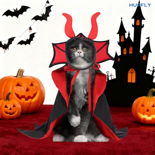 Disfraz Vampiro Para Perros y Gatos Huafly miniatura 4