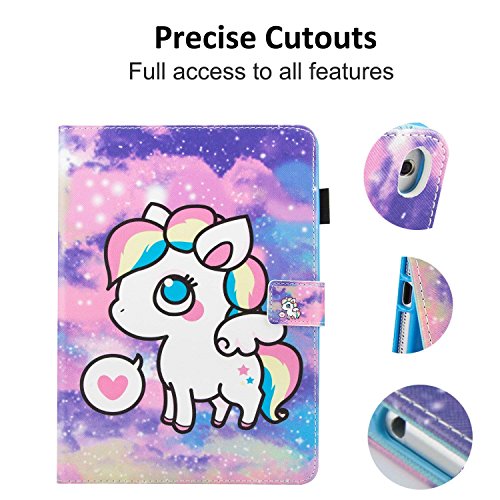 Dteck - Custodia a libro in pelle PU per iPad 9.7