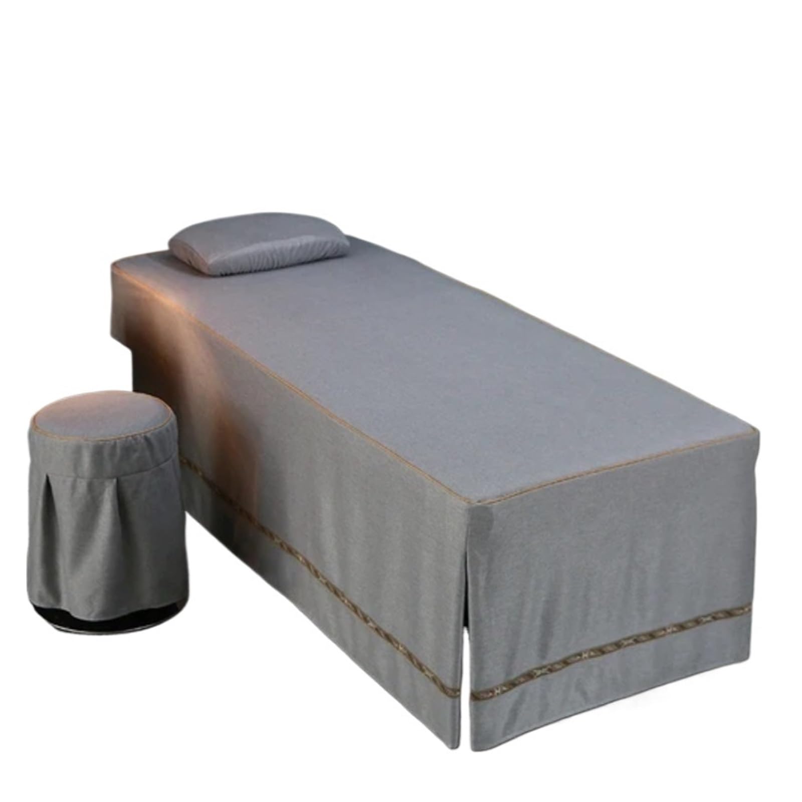 Massage Table Skirt Beauty Salon Massage Table Bed Sheet with Hole Bedskirt SPA Full Cover(Color-09,Square Head 70x190cm)