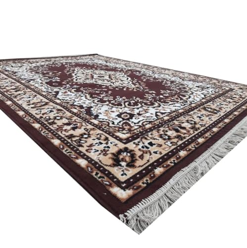 Image of Soft Washable Beautiful Acrylic Rugs for Home Decor Living Room 6x8 feet (180 x 235 CM) Brown
