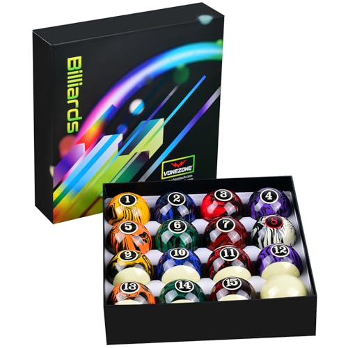 Billiard Balls Complete 16 Ball Set, Pool Balls Billiard Set 2-1/4" Regulation Size,New Upgrade Billiards Professional Pool Table Balls - Image 2