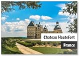 Aimant puissant à l'arrière Chateau Hautefort, Dordogne, France, Aimant de réfrigérateur