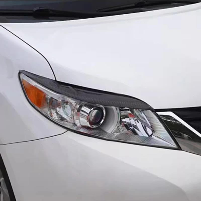 Couverture de phare effet carbone pour Toyota Sienna 2010-2015 finition premium - 2