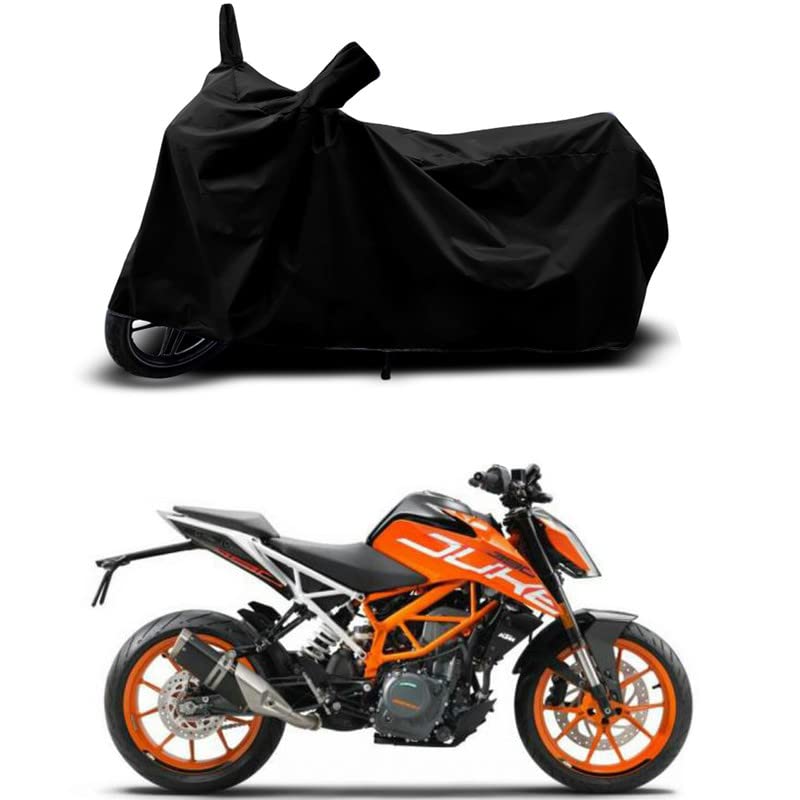 Image of 100% Scratchproof /UV-Rays /Heat Protection /Birds Dropping /Water Resistant /Dust Proof /Waterproof /Full Bike Scooty Two Wheeler Body Cover Compatible for 490 Duke All Varients[Black]