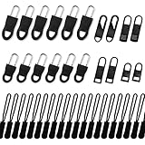 Tirette de Fermeture éclair, DOITEM Lot de 40 Tirettes de Rechange Universelles pour Tirettes de Fermeture éclair de Rechange pour Sacs à dos, Sacs à Main, Vestes, Bottes (7 Styles)